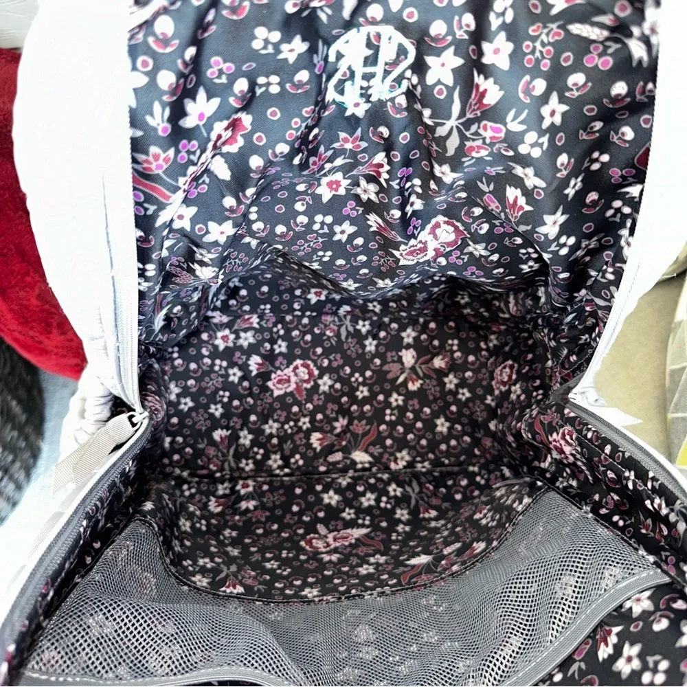 Vera Bradley Tranquil Gray Campus Backpack in Performance Twill